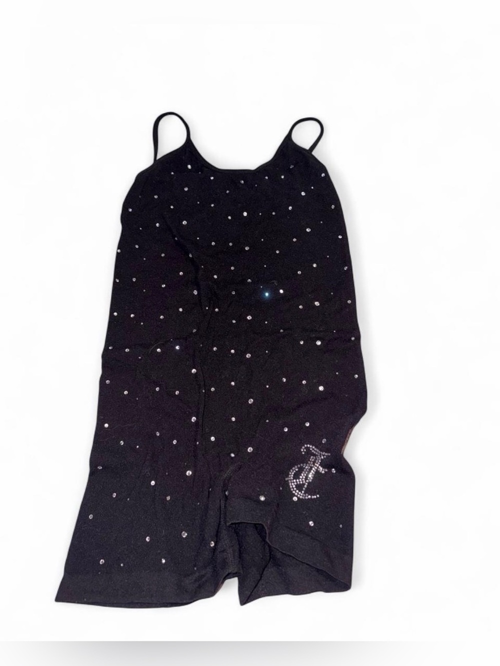 Juicy Couture Black Rhinestone Embellished Bodysuit
